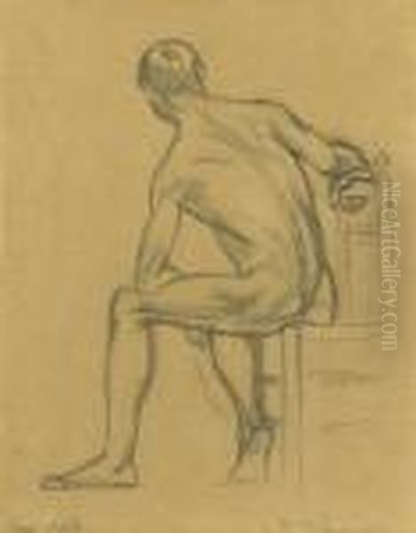 Jeune Homme Nu De Dos Assis Oil Painting by Henri Matisse