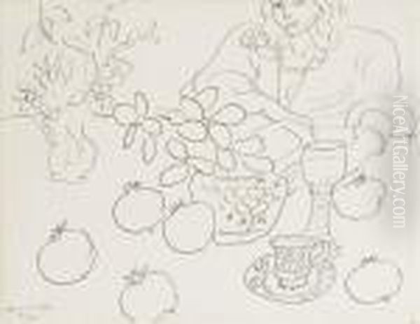 Scene D'interieur Oil Painting by Henri Matisse