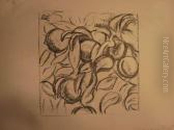 Fruits Et Feuillages (planche Pour L'abum Cezanne). 1914. Oil Painting by Henri Matisse