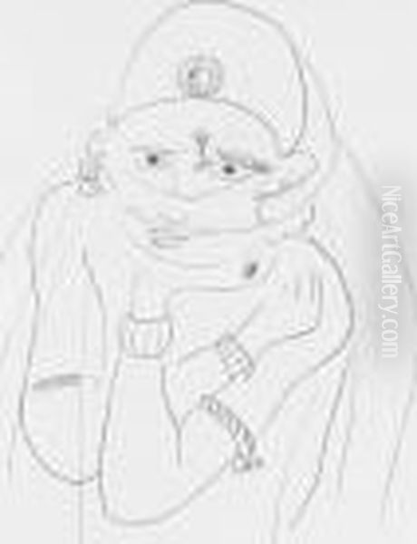 Femme Voilee Aux Quatre Bracelets. 1929. Oil Painting by Henri Matisse