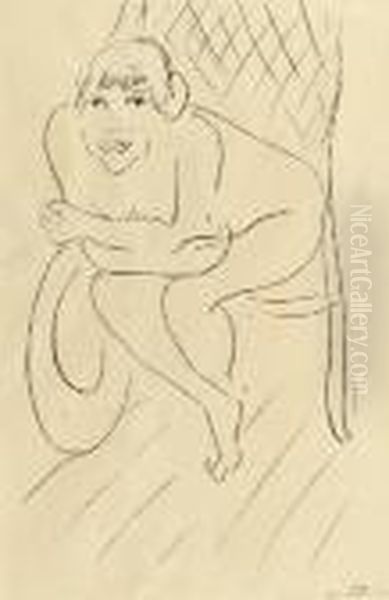 Nu Au Rocking Chair (duthuit 410) Oil Painting by Henri Matisse