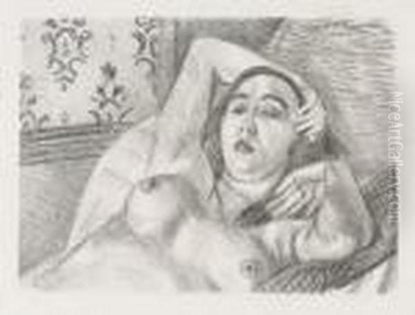 Le Repos Du Modele (duthuit-matisse 416) Oil Painting by Henri Matisse