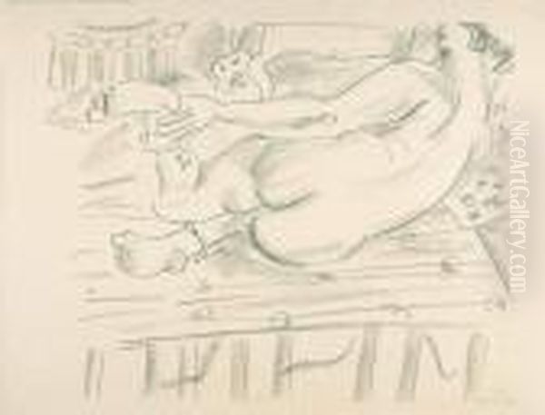 Nu Couche De Dos. Oil Painting by Henri Matisse