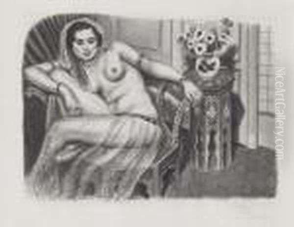 Odalisque Assise, Jupe De Tulle Oil Painting by Henri Matisse