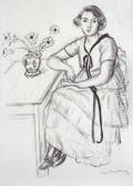 Young Woman Sitting Oil Painting by Henri Matisse