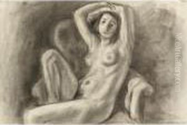 Nu Au Bras Leves Oil Painting by Henri Matisse