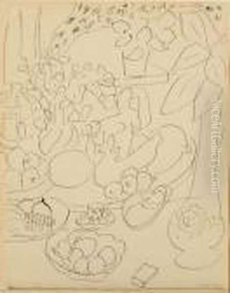 French, - Still Life,1945 Oil Painting by Henri Matisse