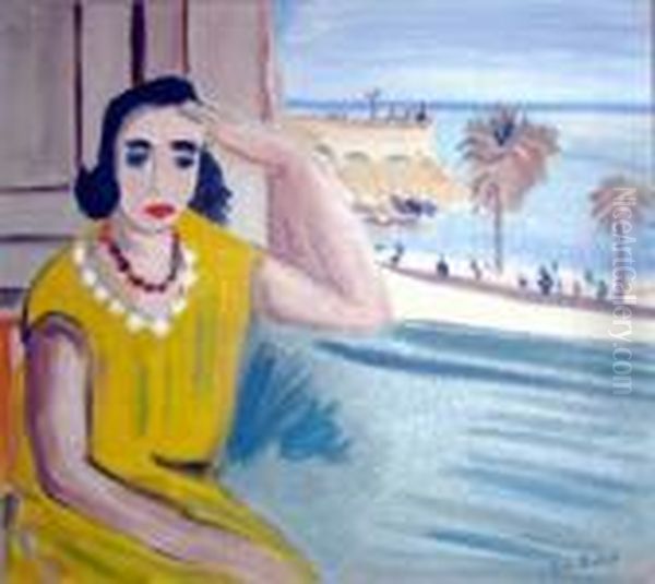 Girl In Yellow Dress Seated At Window Oil Painting by Henri Matisse