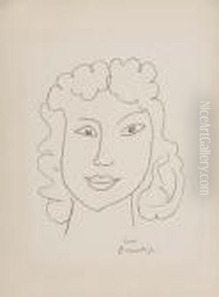 Tete De Jeune Fille De Face Oil Painting by Henri Matisse