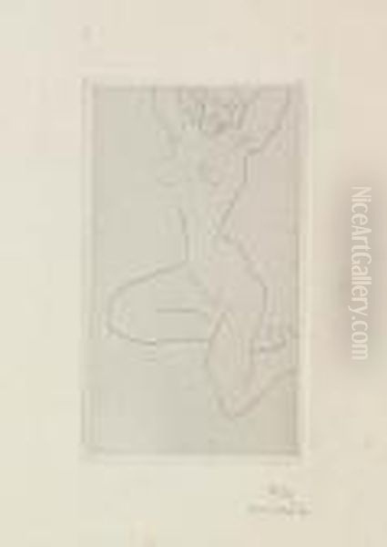 Nu Assis Sur La Jambe Droite, Bras Levas Oil Painting by Henri Matisse