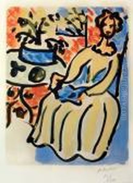 Marie-josa En Robe Jaune Oil Painting by Henri Matisse