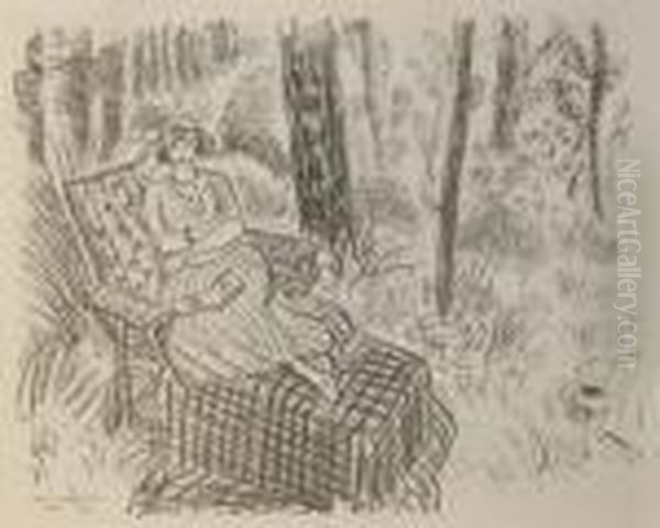 Jeune Fille A La Chaise-longue Oil Painting by Henri Matisse