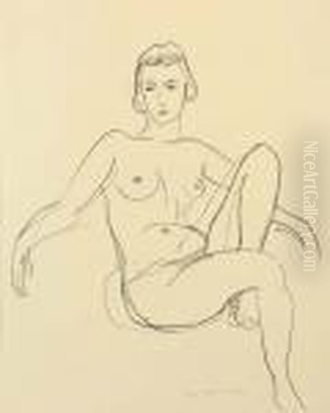 Nu Assis Les Bras Atendus Oil Painting by Henri Matisse