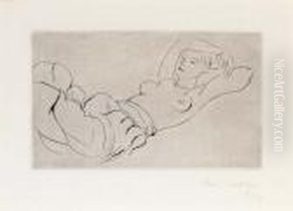 Odalisque Couchae Oil Painting by Henri Matisse