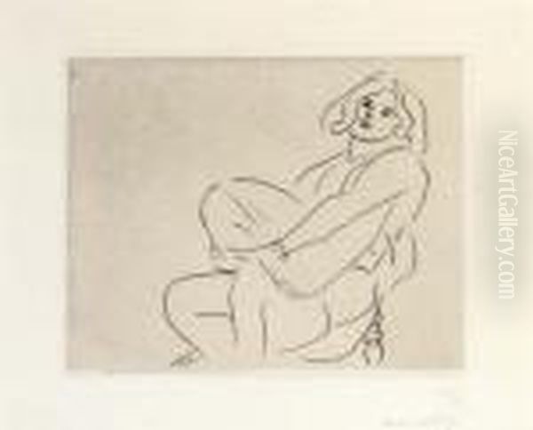 Jeune Femme Enserrant Son Genou Gauche Oil Painting by Henri Matisse