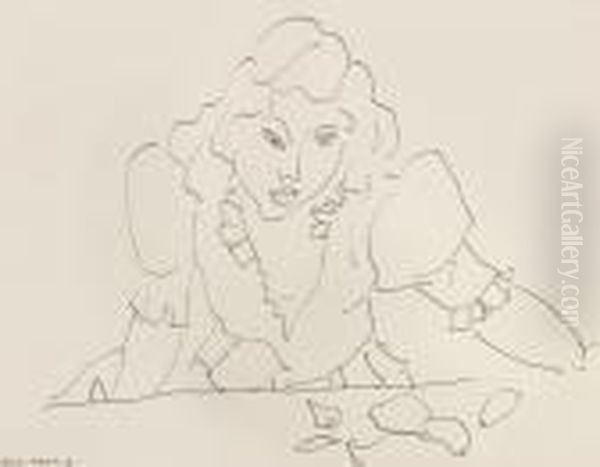 Buste De Jeune Femme Avec Fruits Oil Painting by Henri Matisse