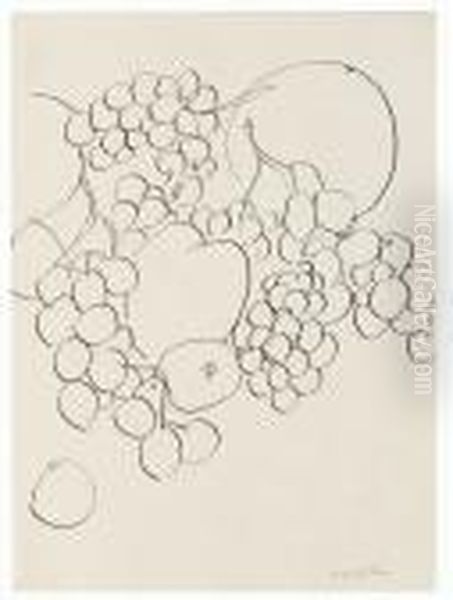 Nature Morte Aux Peches Et Raisin Oil Painting by Henri Matisse