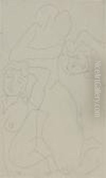 Trois Personnages Oil Painting by Henri Matisse