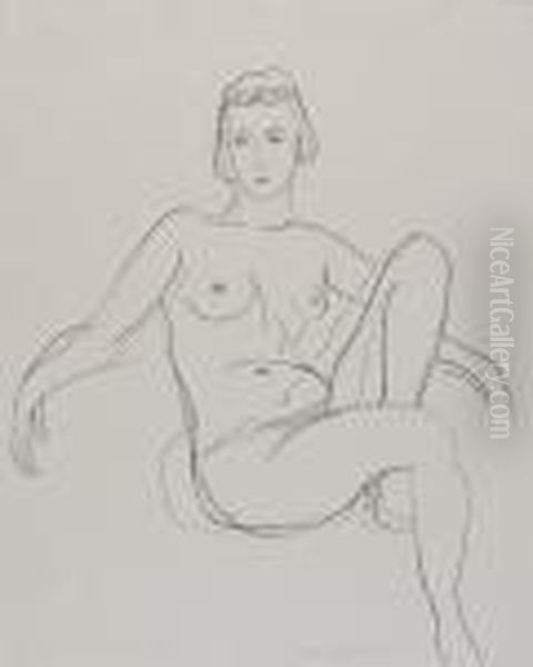 Nu Assis, Les Bras Etendus Oil Painting by Henri Matisse