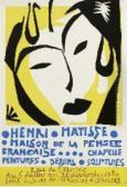 Peinture - Dessin - Sculpture. Ausstellungsplakat. 1950 Oil Painting by Henri Matisse