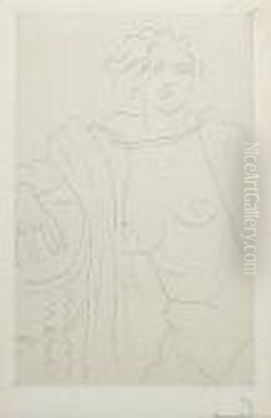 Figure Assise, Le Bras Droit Appuye Sur Une Table Oil Painting by Henri Matisse