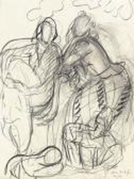 Etude Pour La Poesie--decor Rockefeller Oil Painting by Henri Matisse