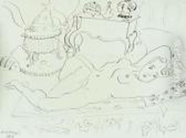 Nue Allongee Dans Un Interieur Oil Painting by Henri Matisse