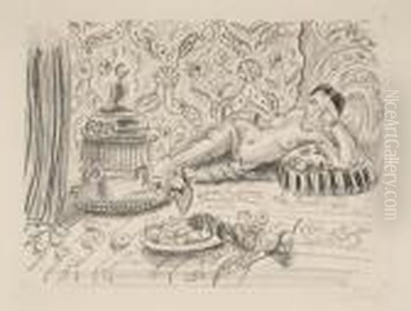 Odalisque, Brasero Et Coup De Fruits Oil Painting by Henri Matisse