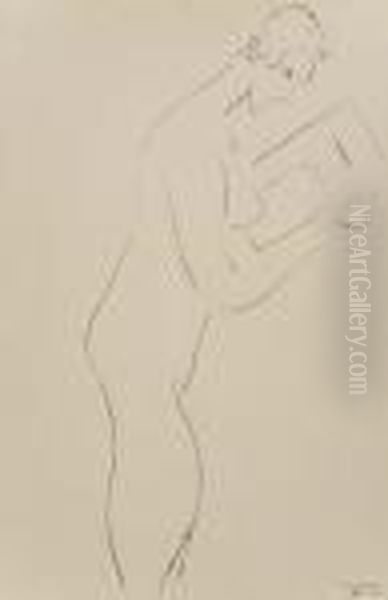 La Lecture, Nu De Profil Oil Painting by Henri Matisse