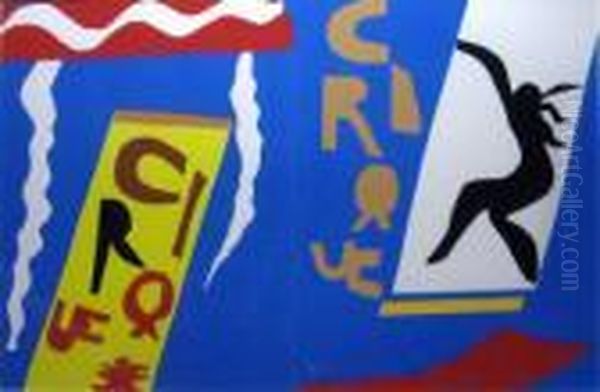 'cirque' Lithograph, Published 
By Editions Authese, Paris, Part Of The 'jazz' Portfolio, 24cm X 56cm, 
Framed Oil Painting by Henri Matisse