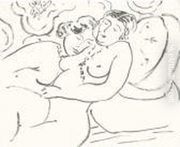 Property From A Private European Collection
 

 
 
 

 
 Deux Odalisques Oil Painting by Henri Matisse
