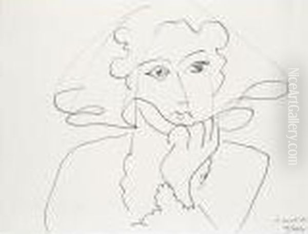 Femme A La Voilette Oil Painting by Henri Matisse