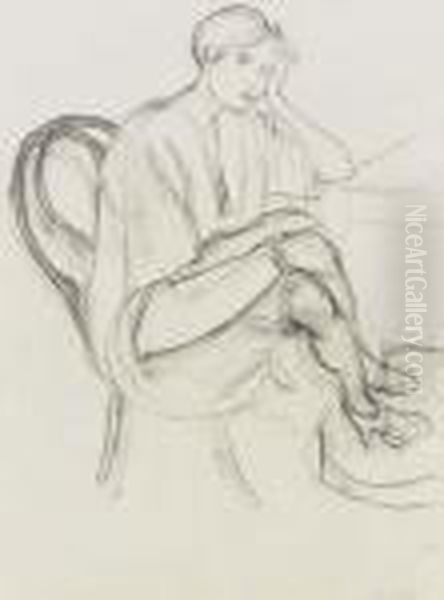 Femme Assise, Jambe Sur Tabouret Oil Painting by Henri Matisse