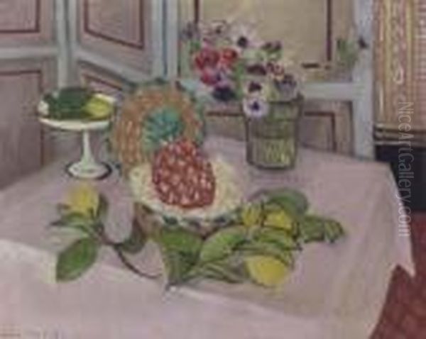 Nature Morte: Ananas, Citrons Oil Painting by Henri Matisse