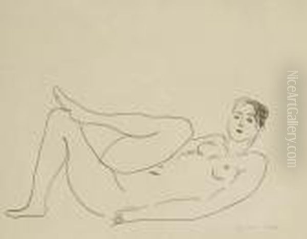 Nu Couche, Jambe Repliee-etude De Jambes Oil Painting by Henri Matisse