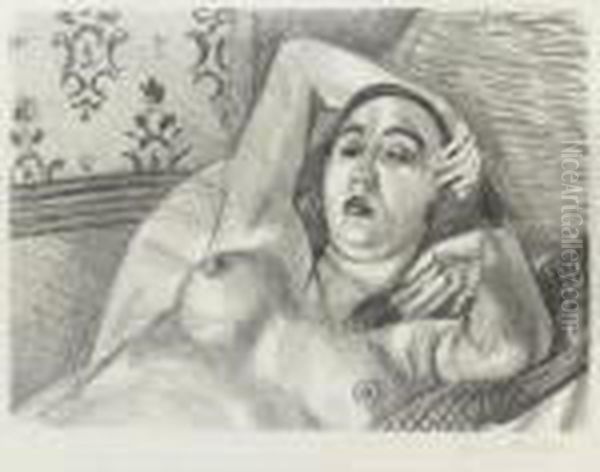 Le Repos Du Modele (duthuit 416) Oil Painting by Henri Matisse
