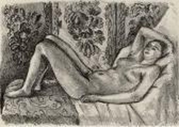 Nu Couche Au Paravent Oil Painting by Henri Matisse