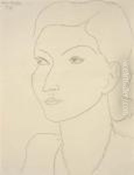 Portrait De Mademoiselle Jacqueline Leriche Oil Painting by Henri Matisse