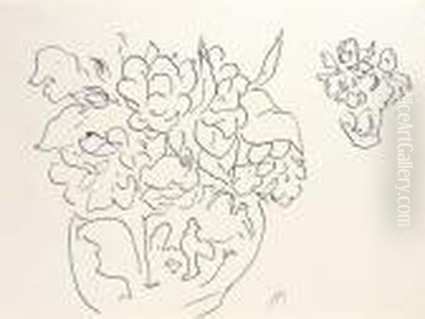 Deux Vases De Fleurs Oil Painting by Henri Matisse