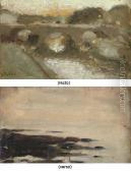 Le Pont Saint-michel, Paris (recto); Ecumes Dans La Brume(verso) Oil Painting by Henri Matisse