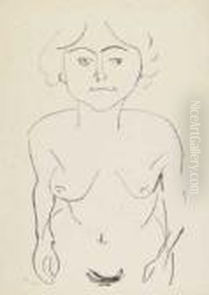 Nu De Face, Vue Plongeante Oil Painting by Henri Matisse