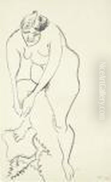 Nu Au Pied Sur Un Tabouret (duthuit 404) Oil Painting by Henri Matisse
