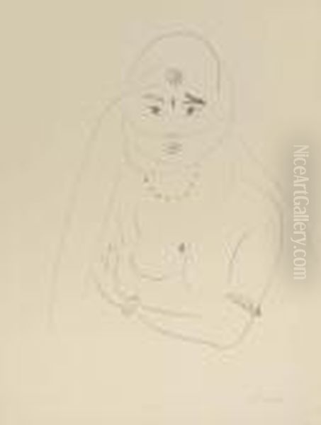 Figure Voilee Aux Deux Bracelets Oil Painting by Henri Matisse