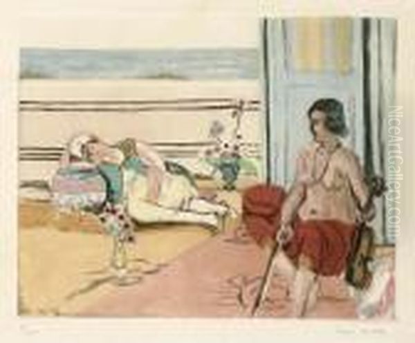 Odalisque Sur La Terrasse, By Jacques Villon Oil Painting by Henri Matisse