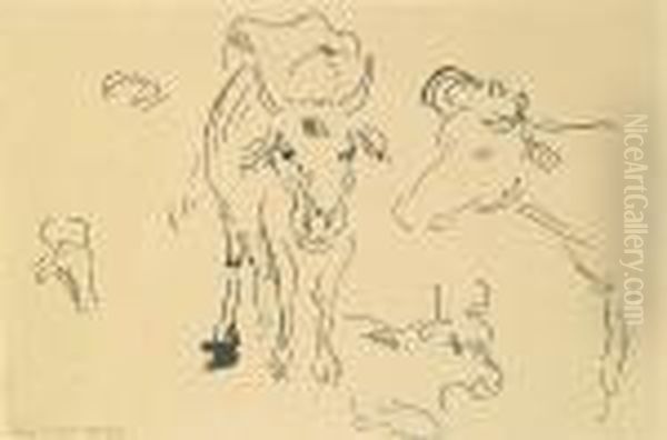 Etude De Vaches Oil Painting by Henri Matisse