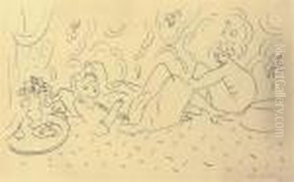 Les Trois Modeles Oil Painting by Henri Matisse