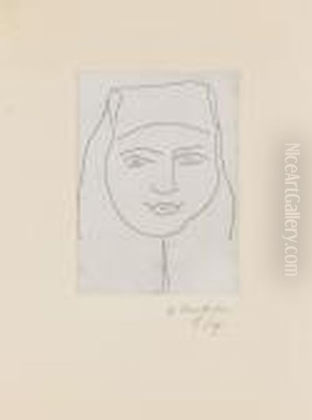 Une Religieuse A L'expression Ironique (d. 278) Oil Painting by Henri Matisse