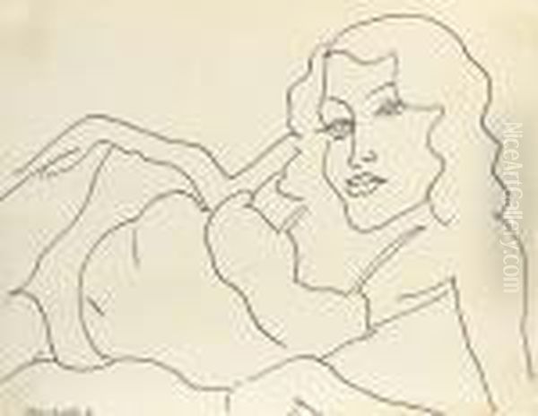 Femme Couchee Oil Painting by Henri Matisse
