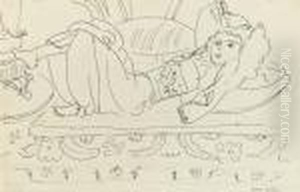 Odalisque Etendue, Au Fauteuil Turc Oil Painting by Henri Matisse