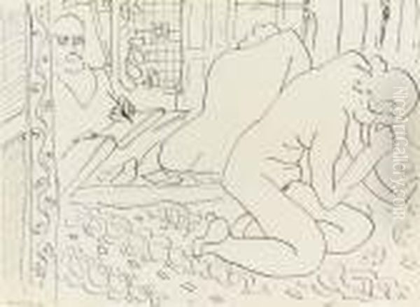 Nu Devant Le Miroir Oil Painting by Henri Matisse